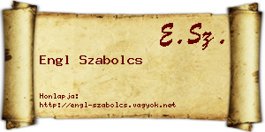 Engl Szabolcs névjegykártya